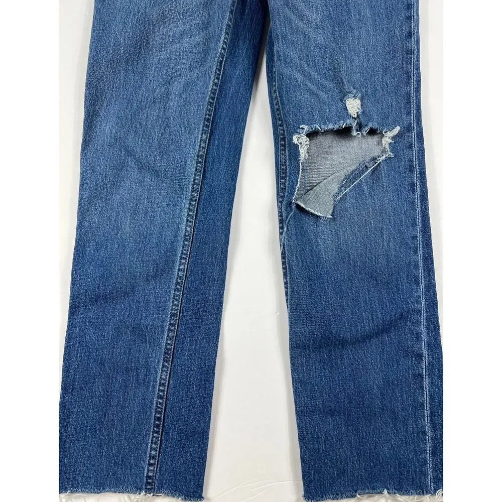 Abercrombie & Fitch The ’90s Straight Ultra High Rise Women's Jeans Size 28 (6R) - Picture 2 of 8